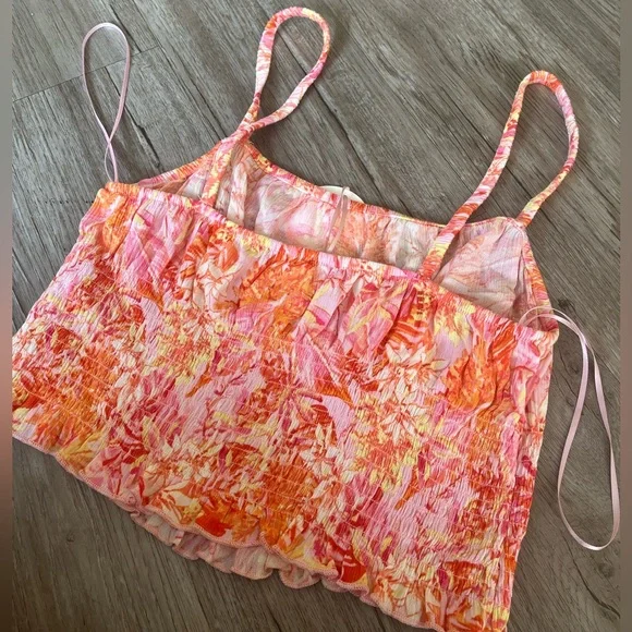 Hippie Rose Pink and Orange Tank Top - Picture 7 of 9